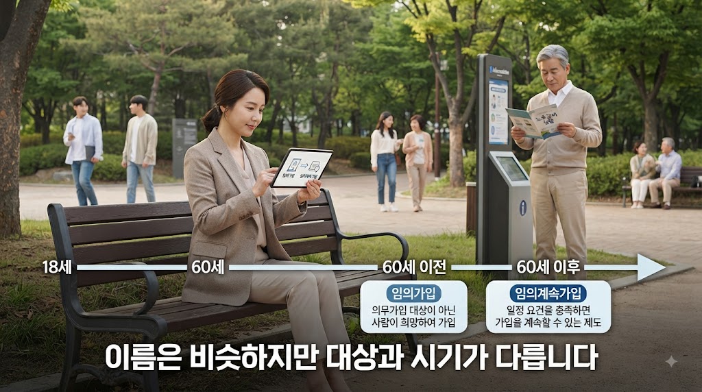 국민연금 임의가입 대상과 신청 방법
